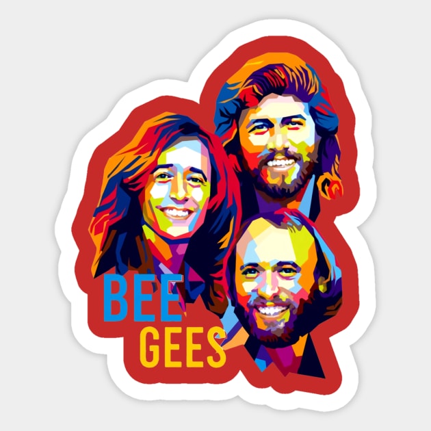 Retro Bee ges Sticker by The Jersey Rejects